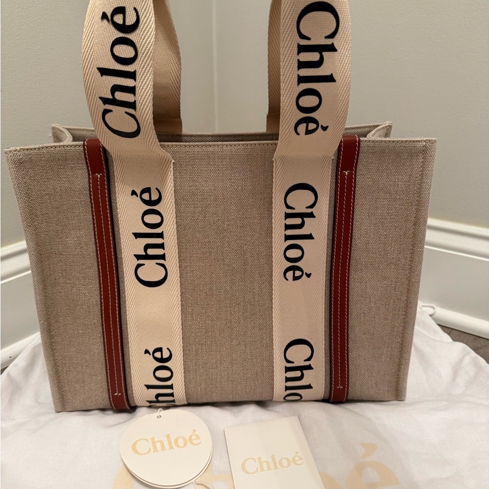 Chloe Beige and Brown Tote Bag